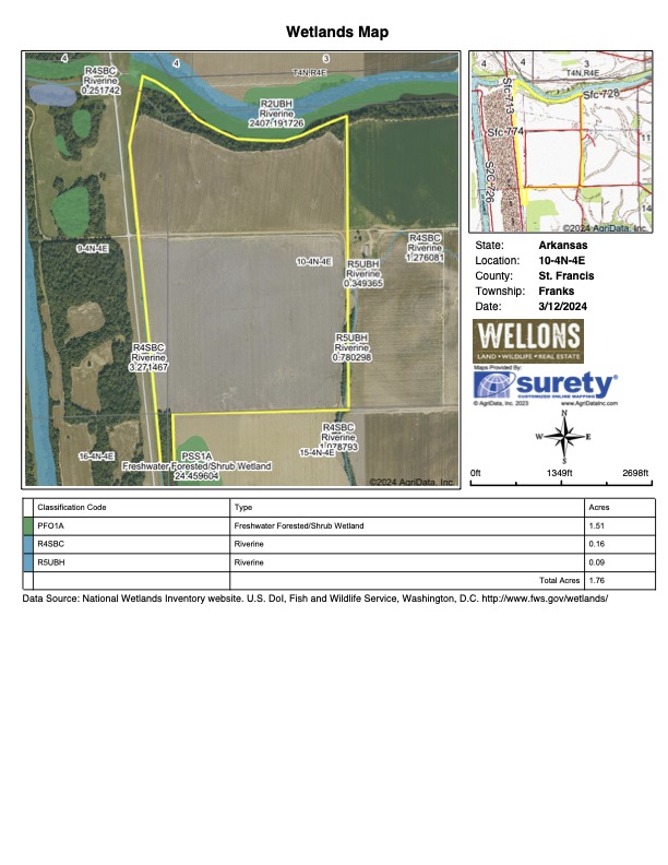 Wetlands Map Wyles Cotton Farm